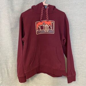 Animal Maroon Sweatshirt Hoodie Casual Wear
